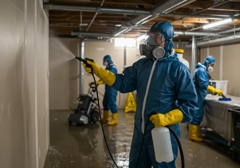 Basement Sanitization and Antimicrobial Treatment process in Springfield, VA