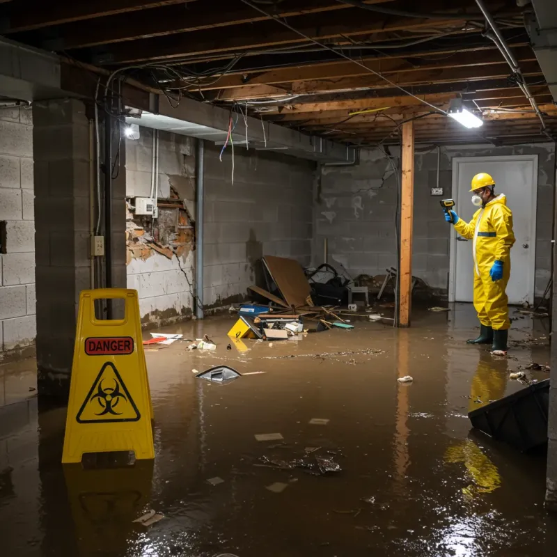 Flooded Basement Electrical Hazard in Springfield, VA Property